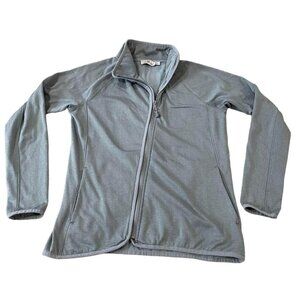 Vineyard Vines Full Zip Asymetrical Fleece Women’s Size Small Gray Striped
